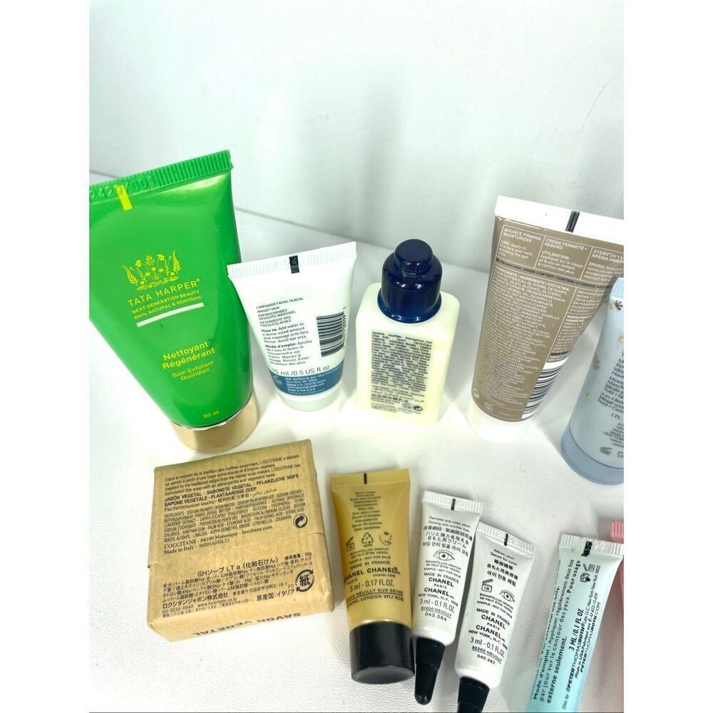 Luxury Skincare Travel Lot 21pc Tata Harper Chanel Estée Lauder FAB Skyn Veriphy - Picture 8 of 8